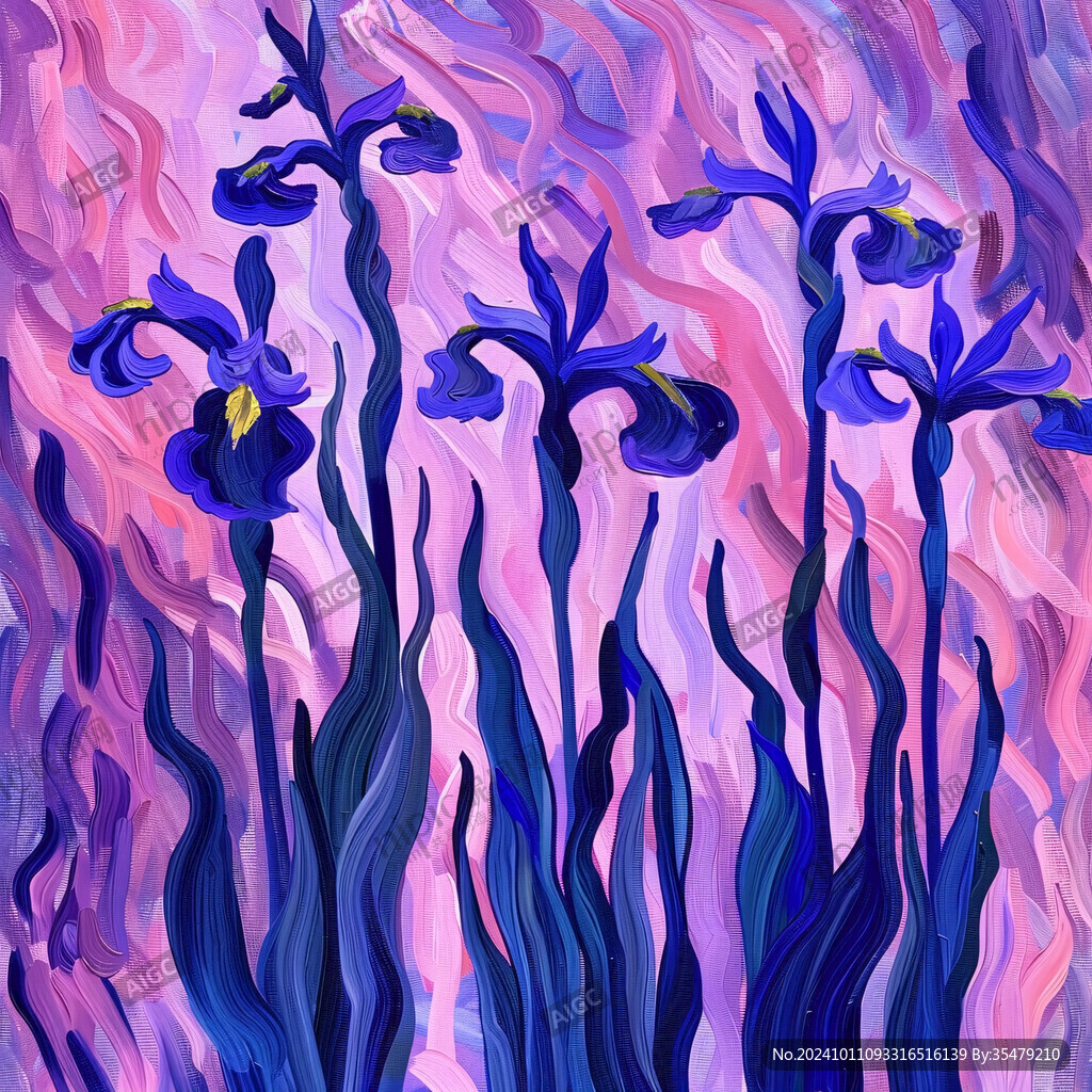 鳶尾花插畫