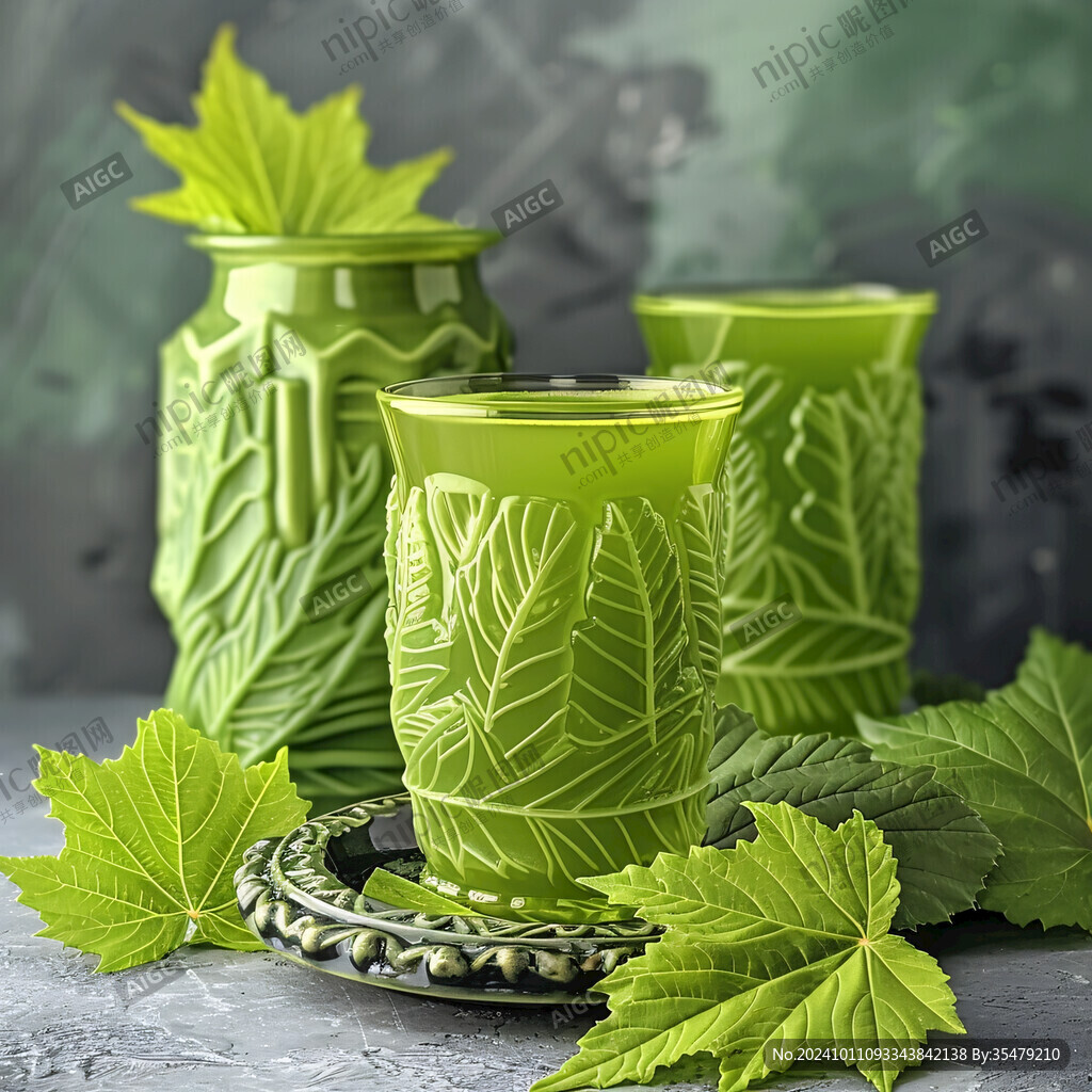 葉子綠葉茶瓶
