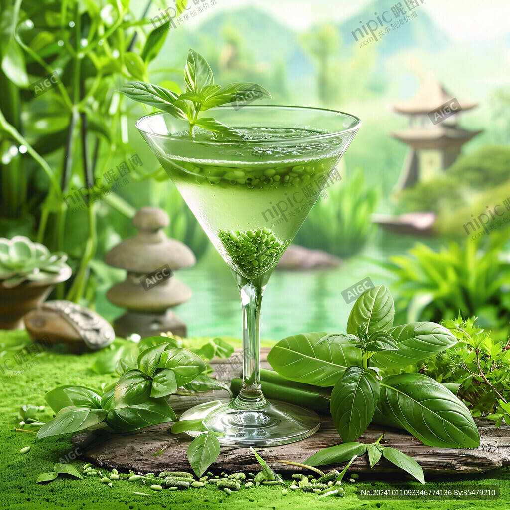 綠植背景飲料背景