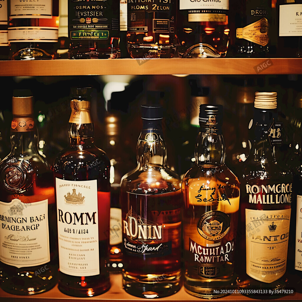 各類洋酒展示