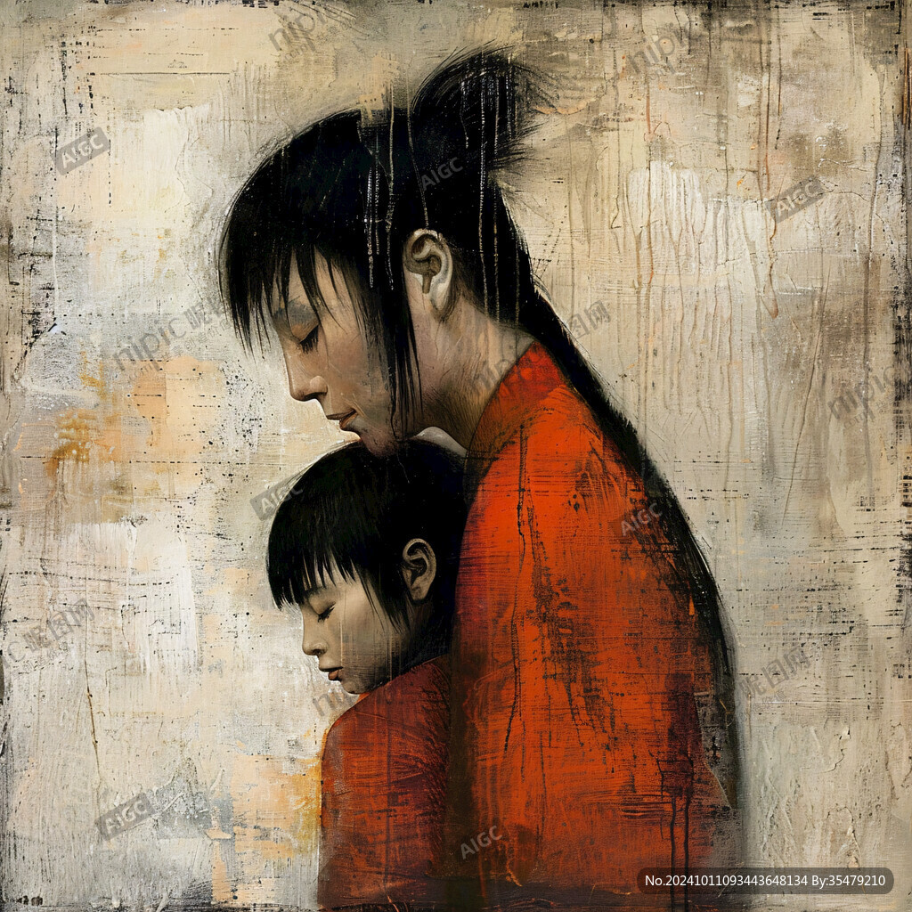 母子情裝飾畫