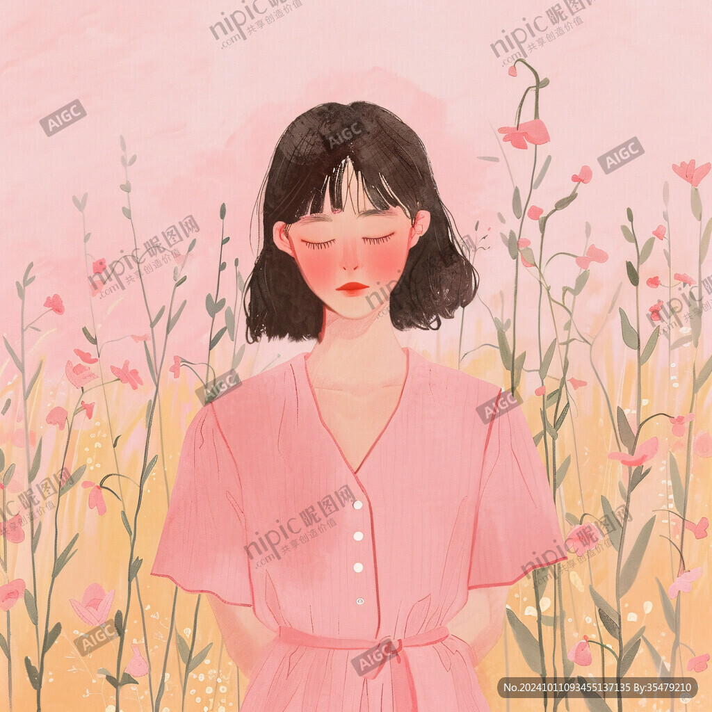 花季少女插畫