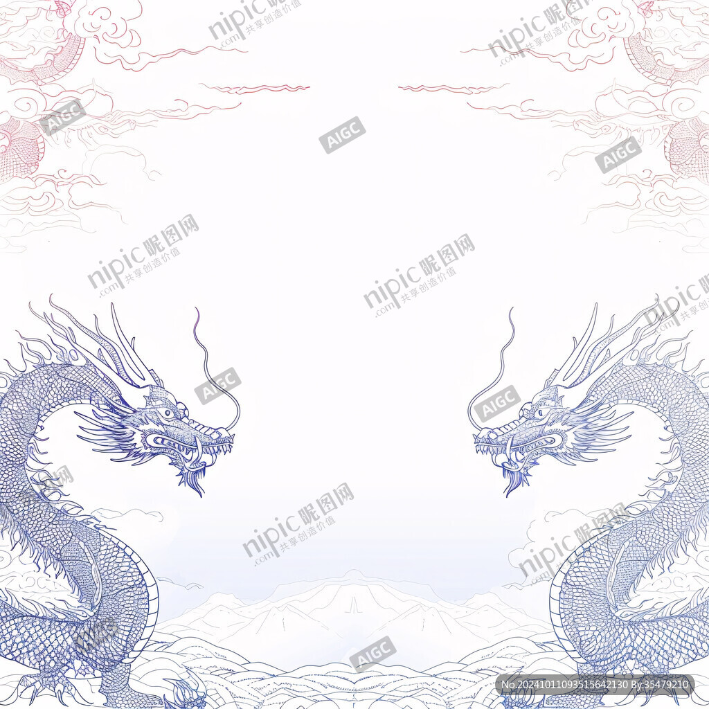 龍年背景邊框