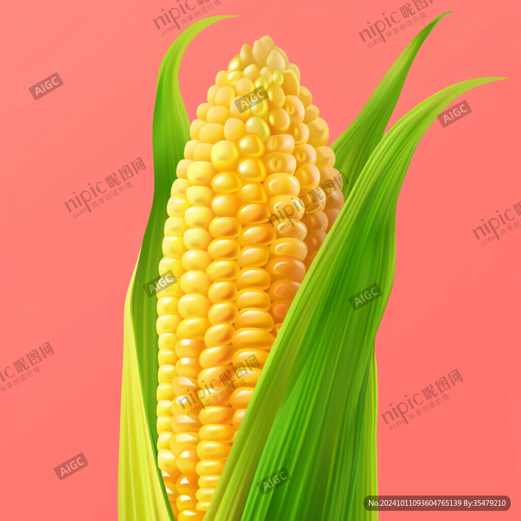 金黃玉米插畫
