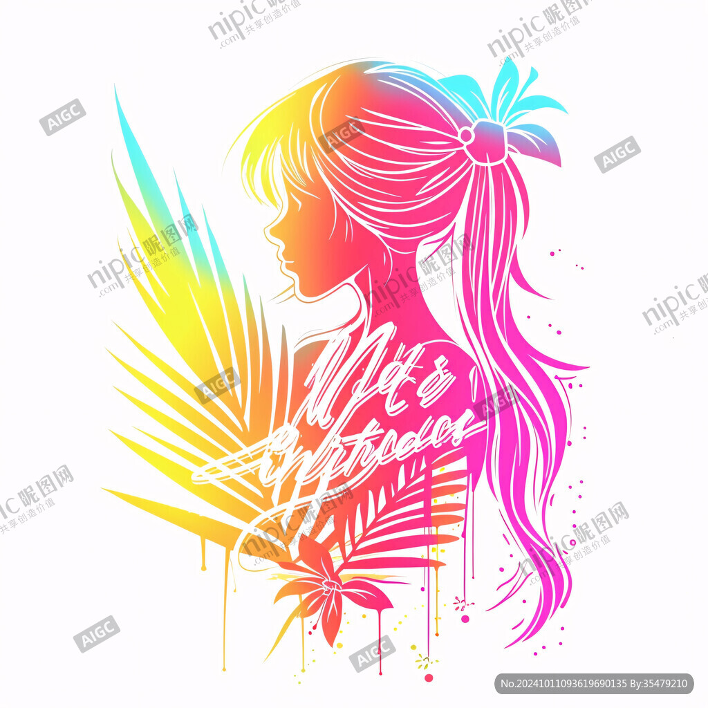 熱帶風(fēng)少女圖案設(shè)計