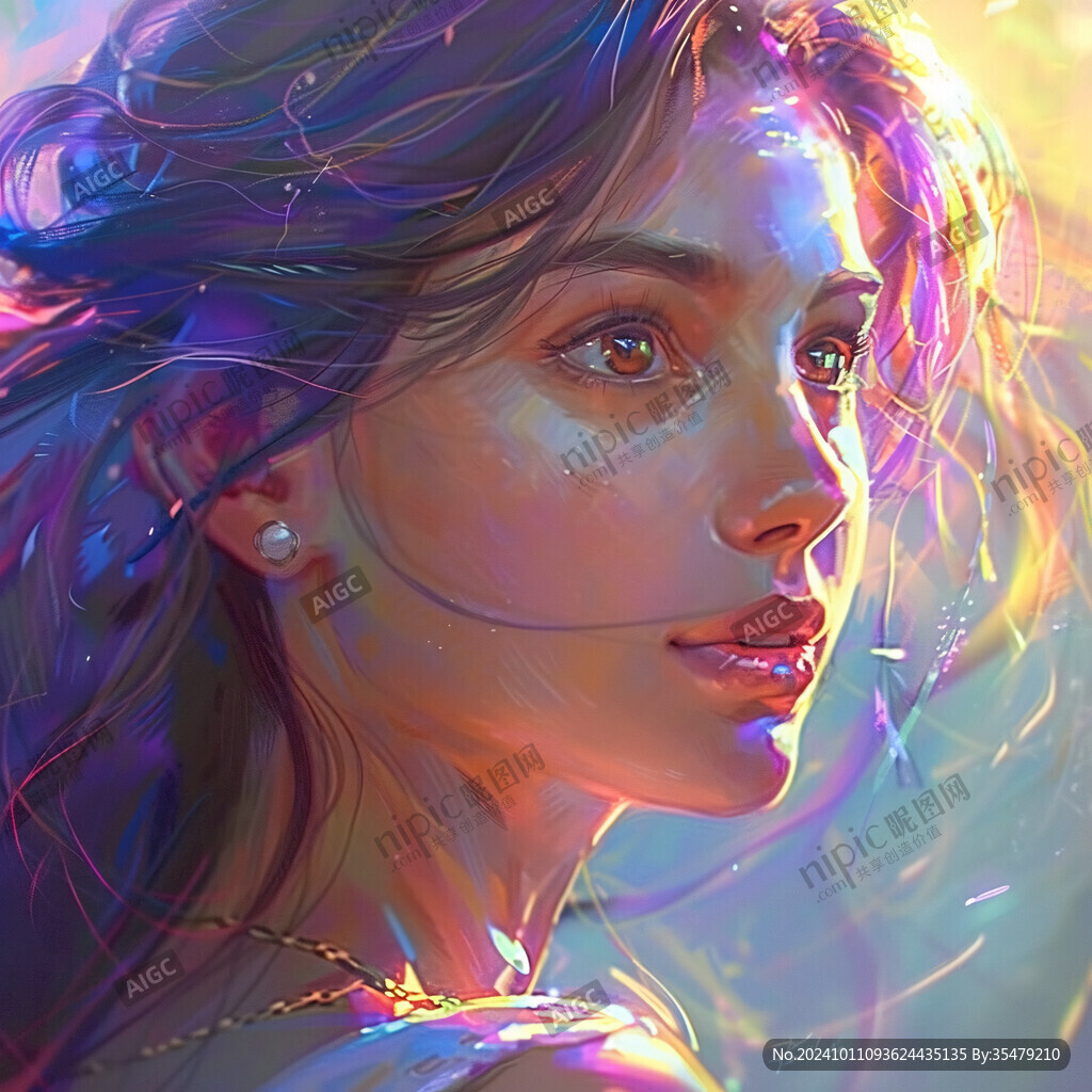 數字美女插畫