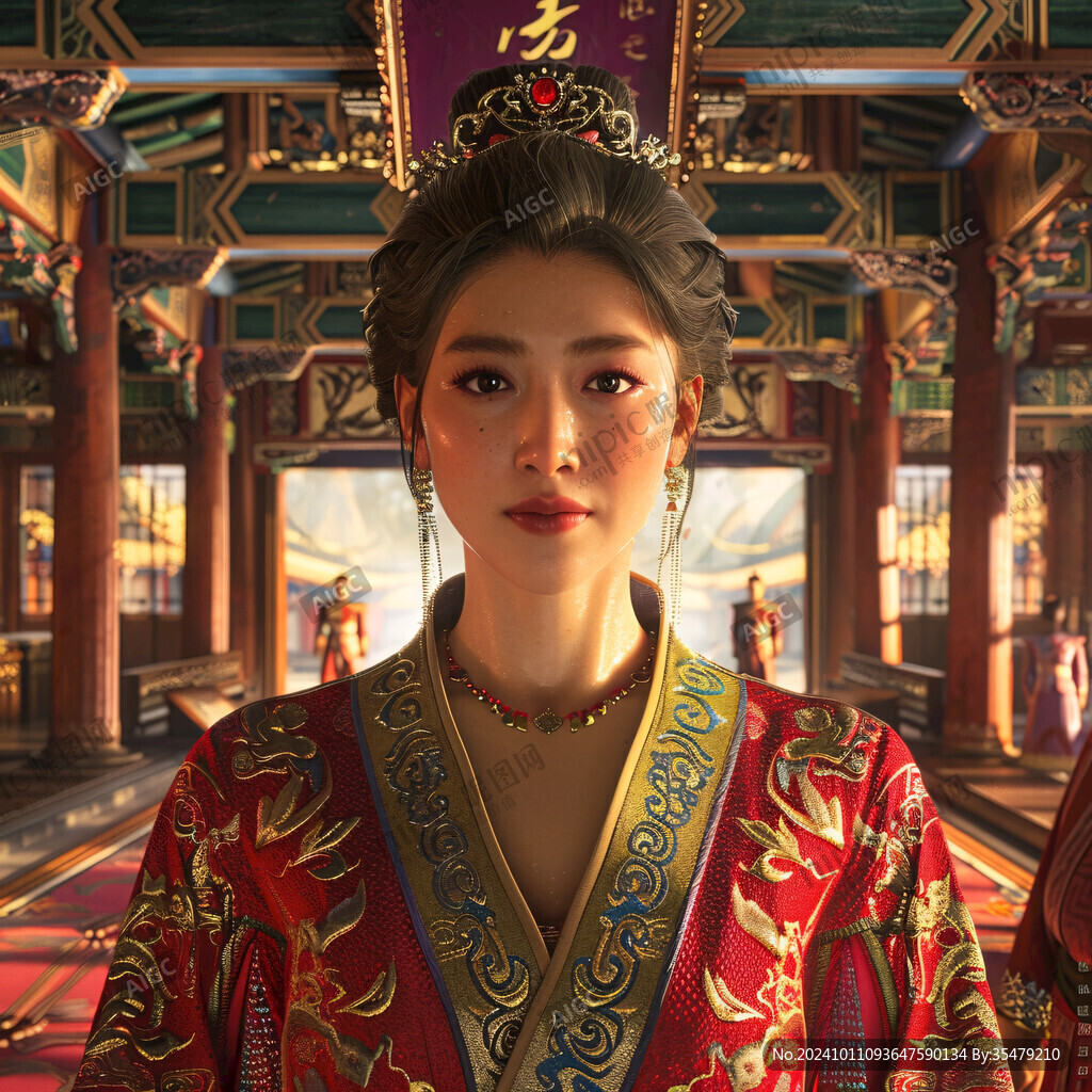 古典美女蠟像