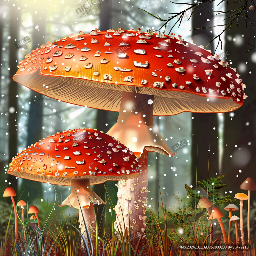 蘑菇手繪插畫