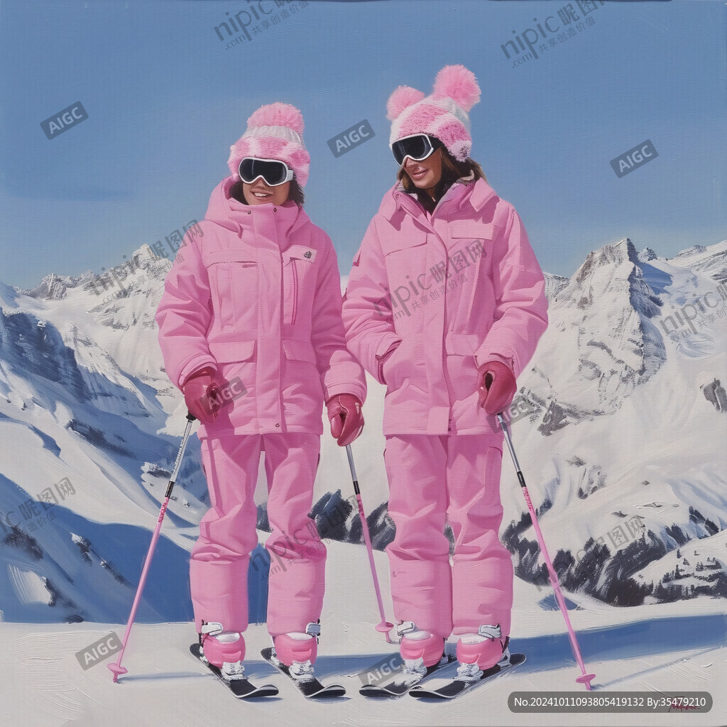 滑雪裝模特造型