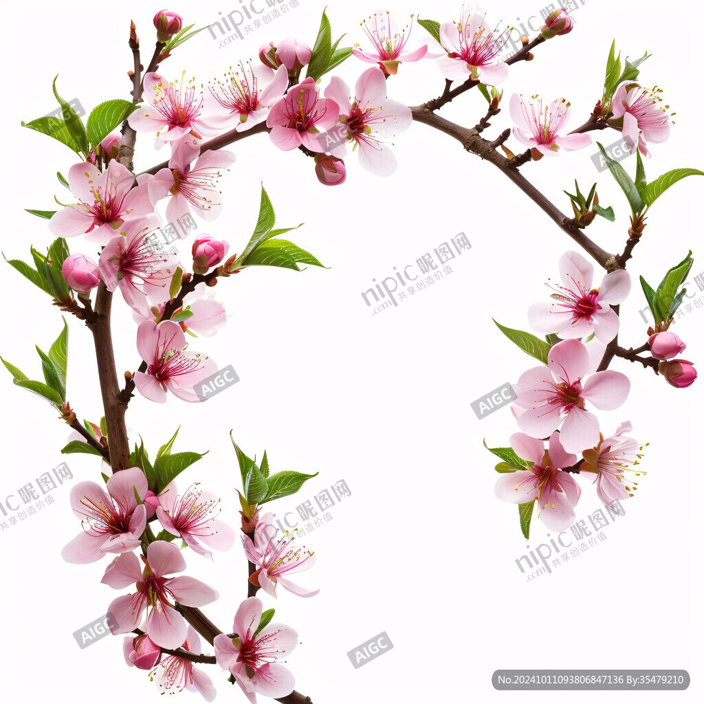 桃花桃枝桃樹