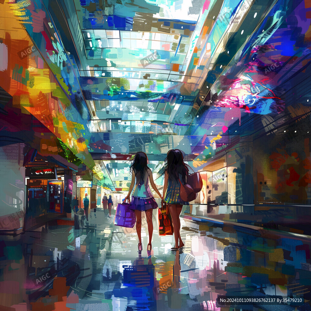購物中心插畫