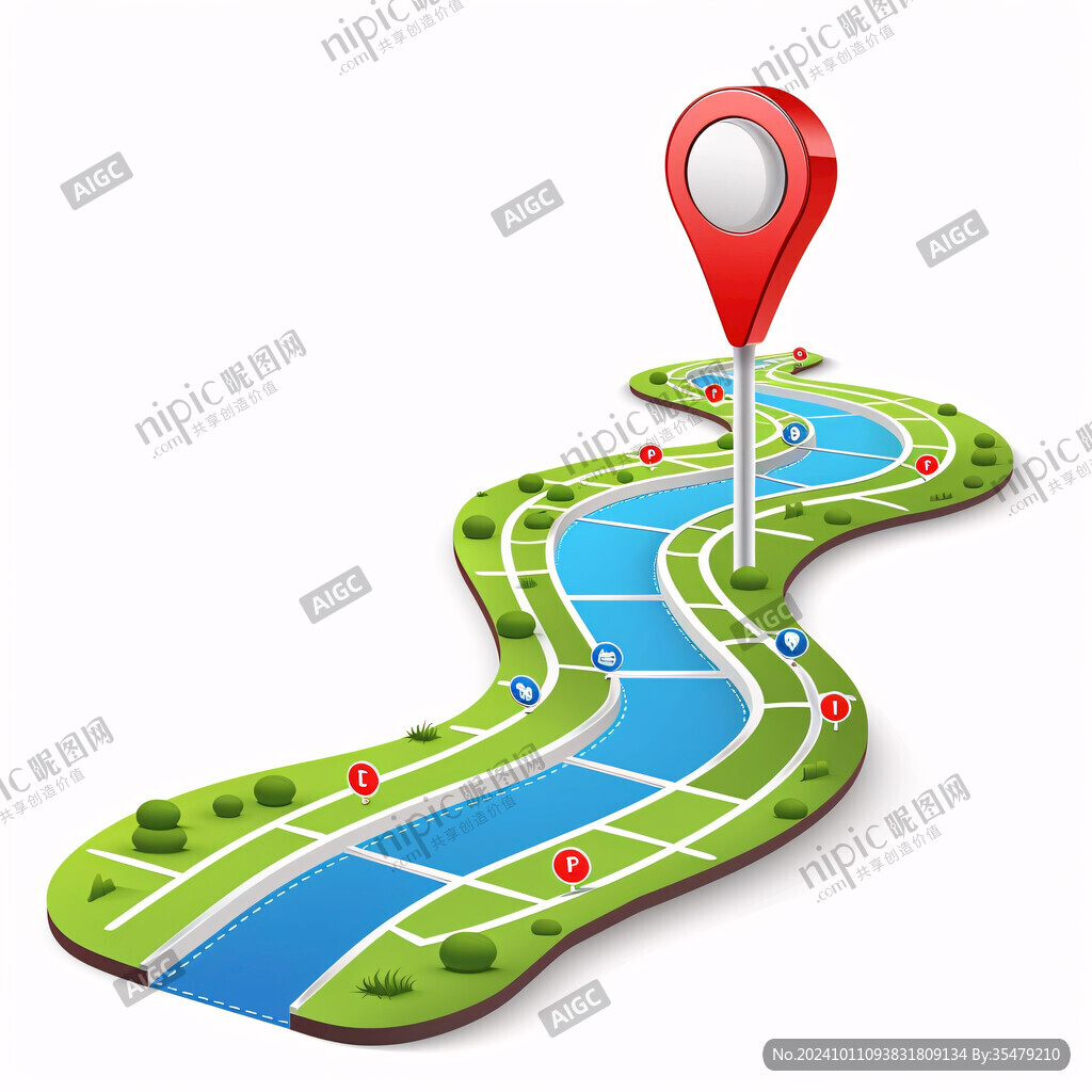 湖泊溪流指路牌