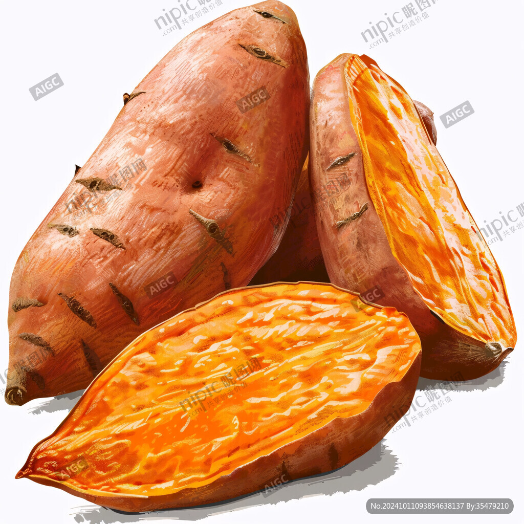板栗紅薯插畫