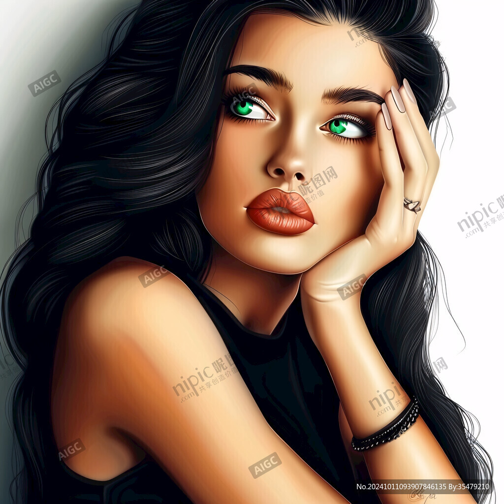 美女潮流插畫