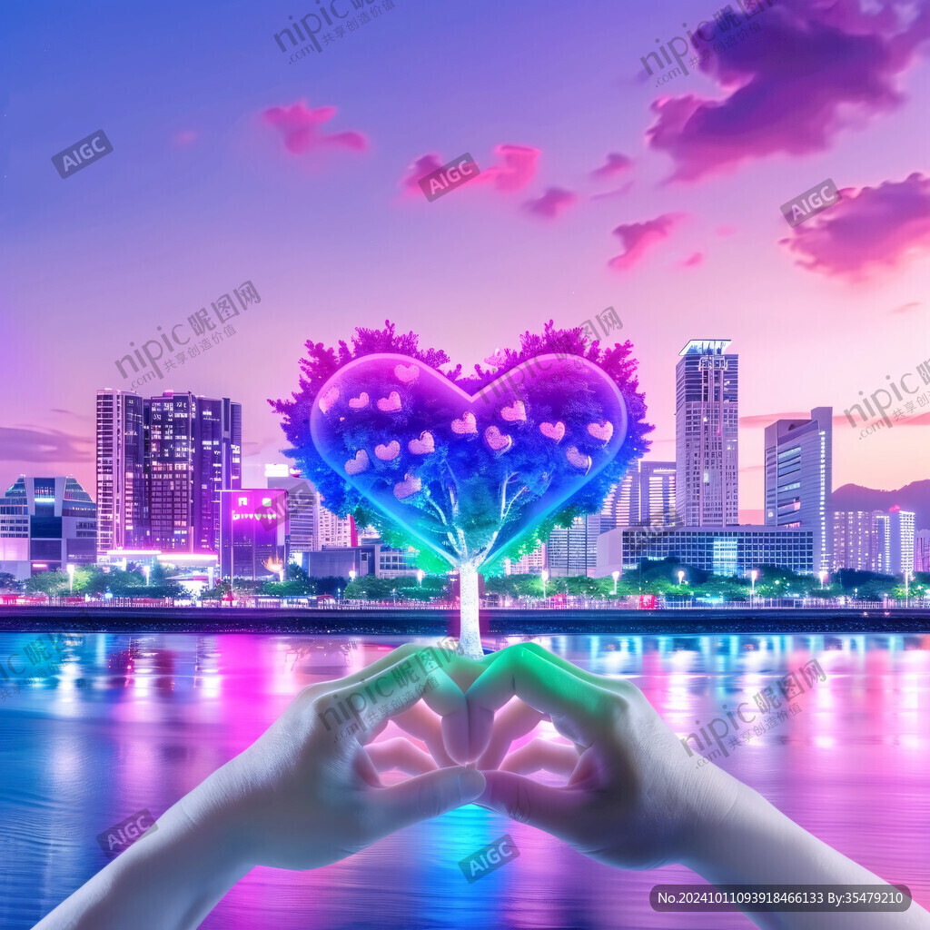 心動浪漫氛圍背景