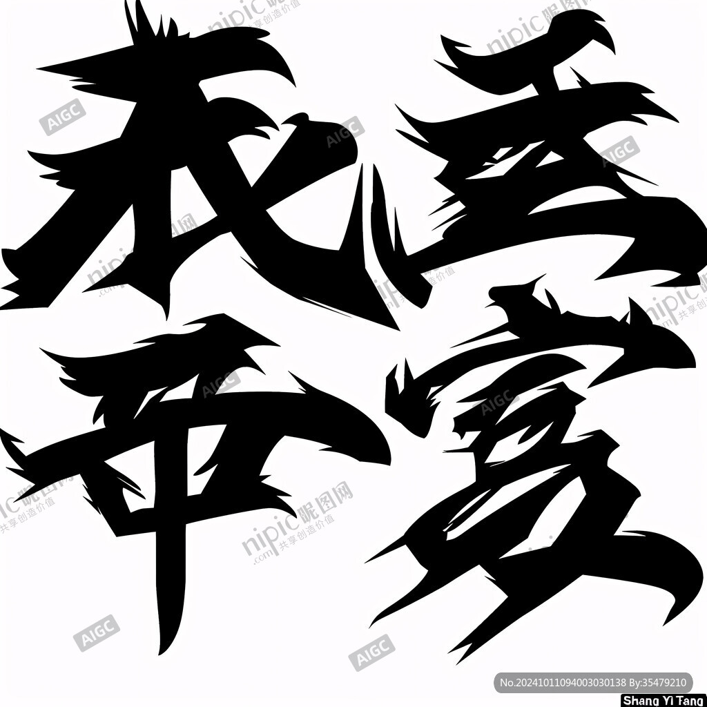 朋克毛筆字