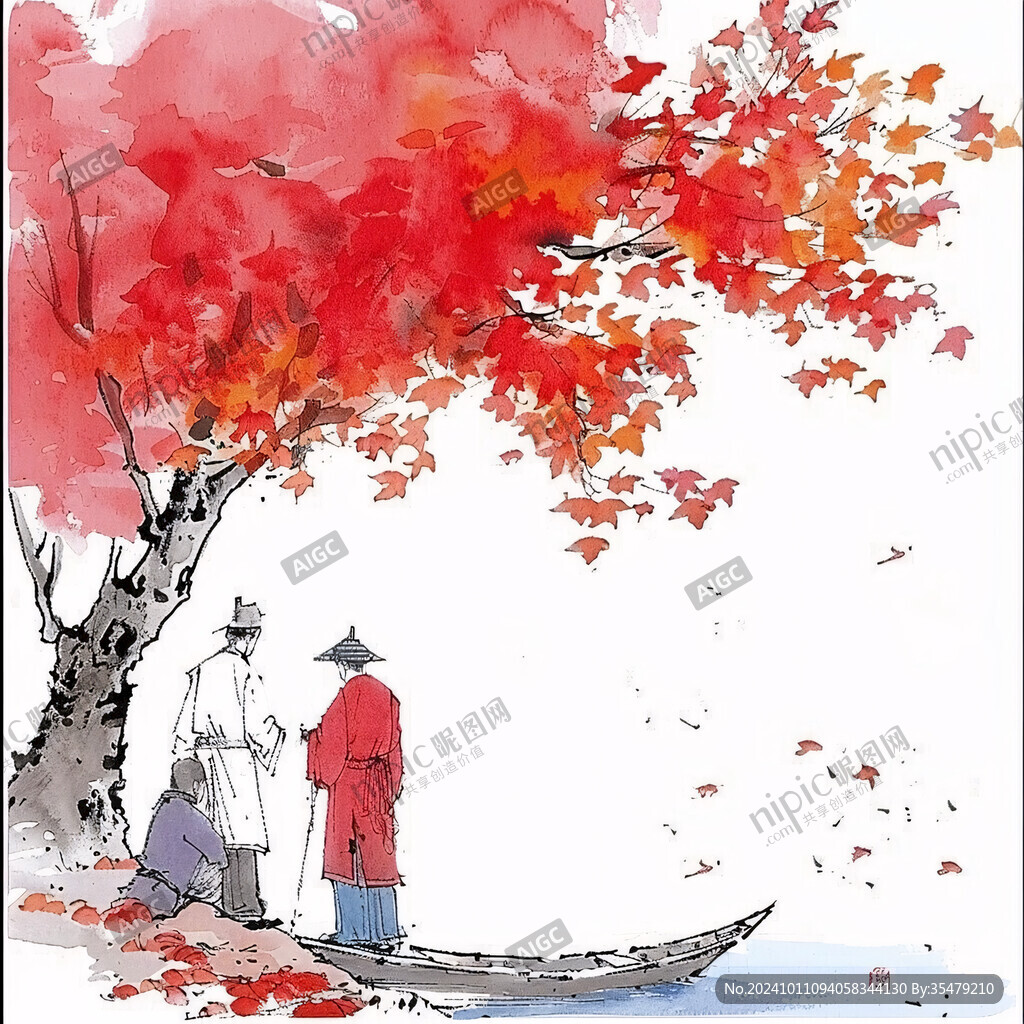 楓葉插畫手繪