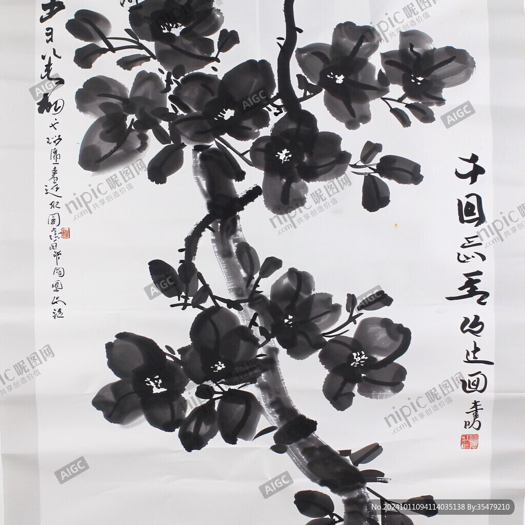 喜上枝頭國(guó)畫