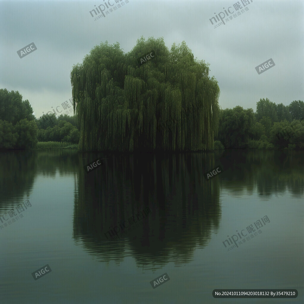 柳樹大明湖垂柳