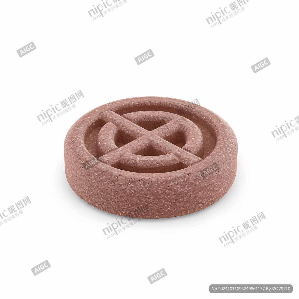 紅色石柱瓦當(dāng)