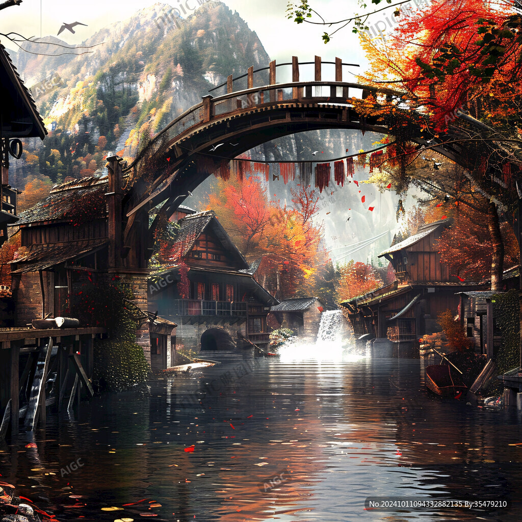 水鄉場景素材