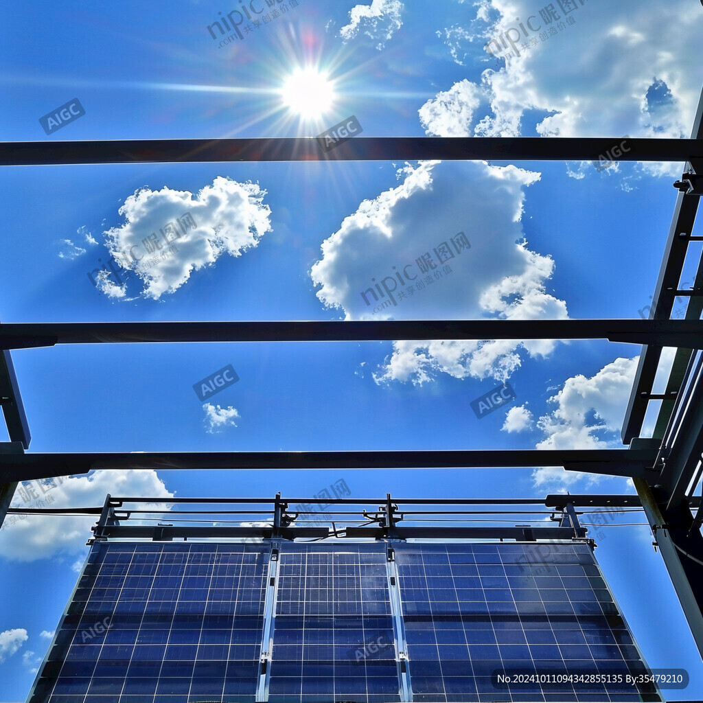 光伏發(fā)電基地天空