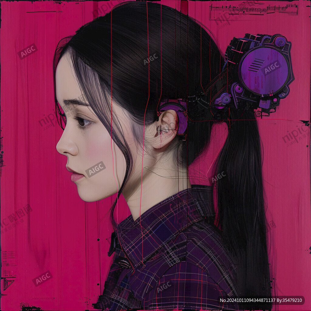 數字肖像插畫
