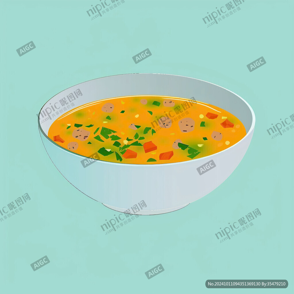 疙瘩湯插畫
