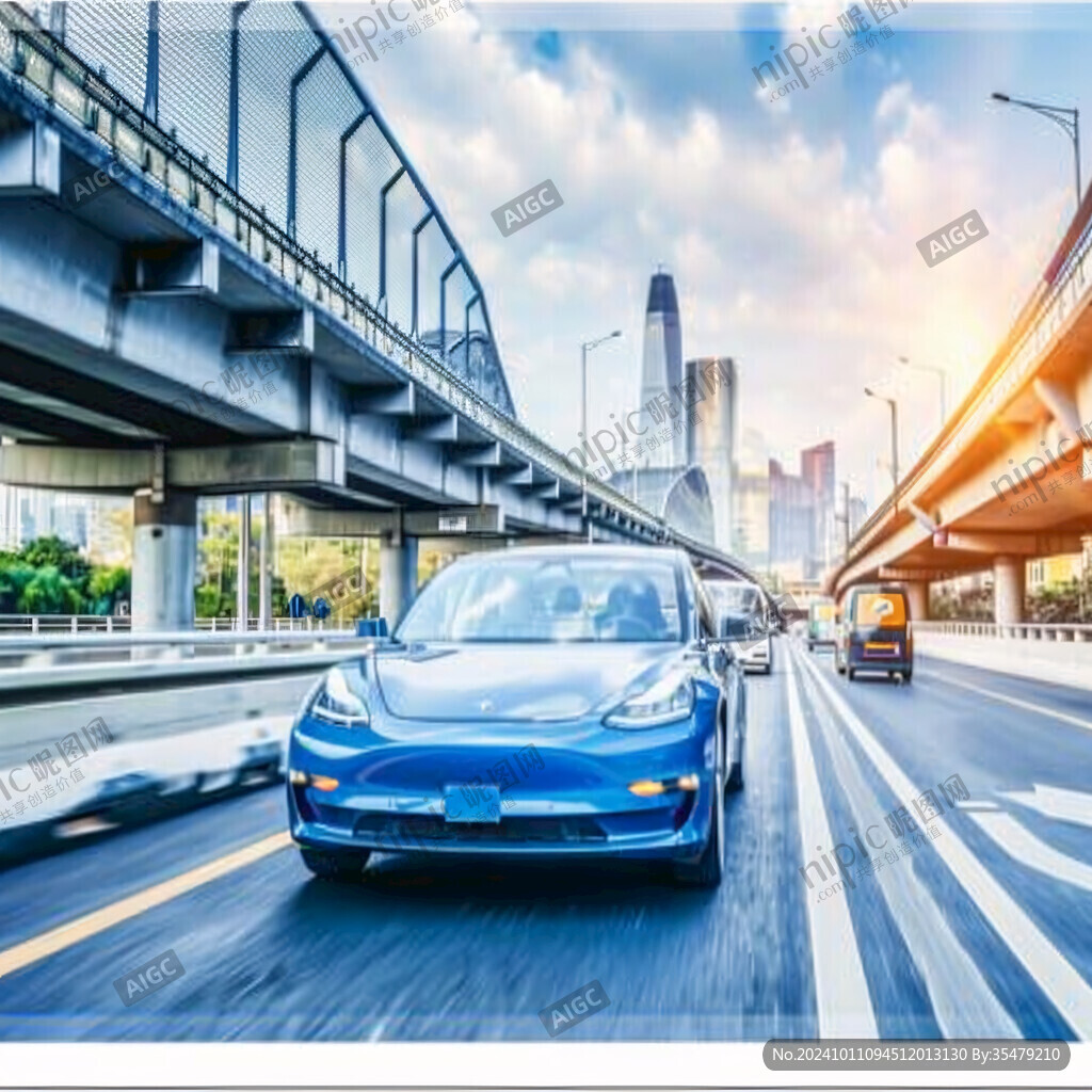 高架上行駛的汽車
