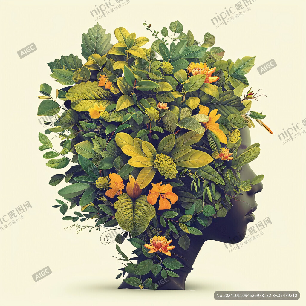 人頭花藝造型