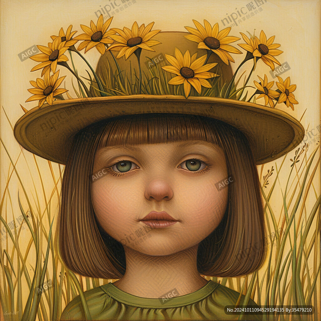 雛菊少女插畫(huà)