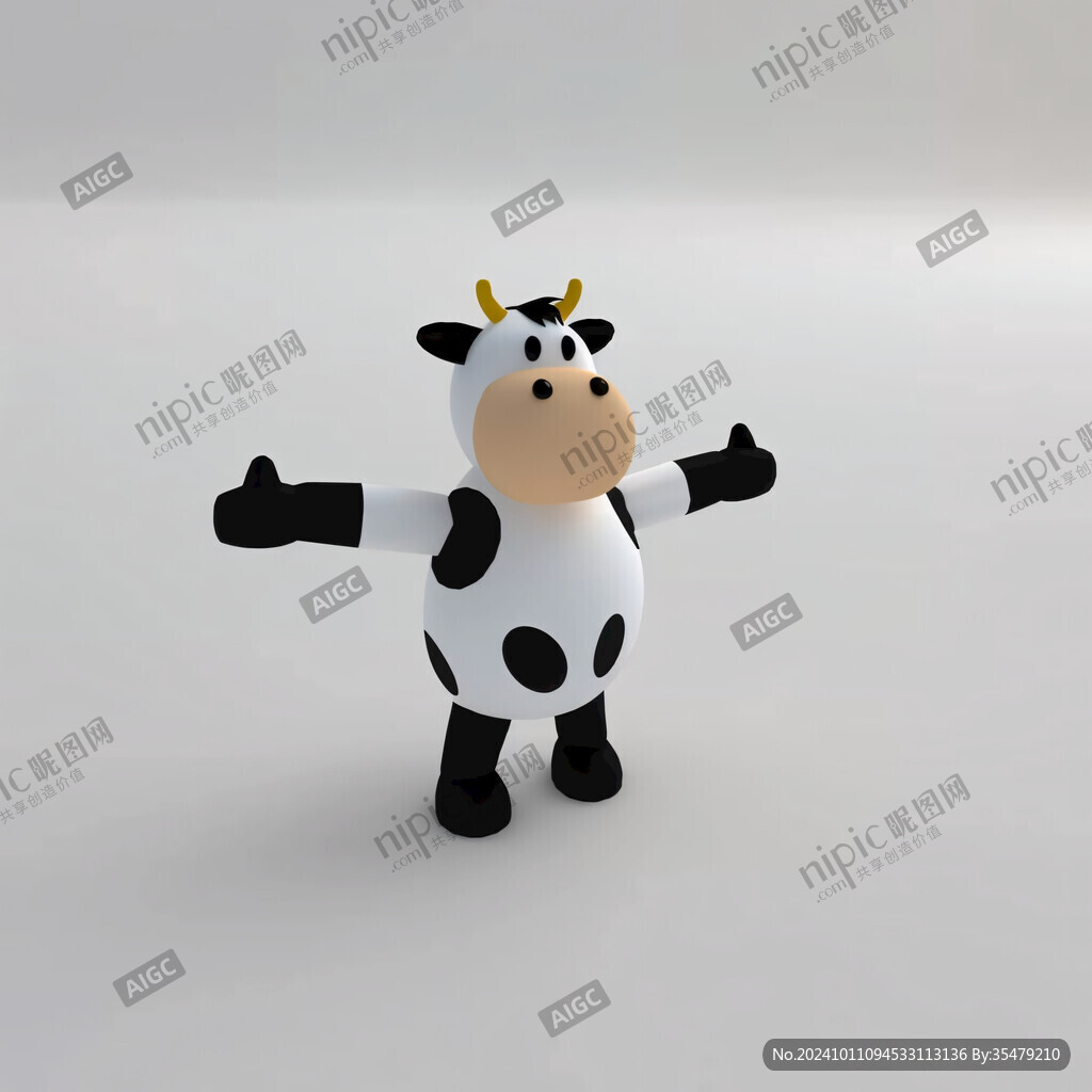 立體卡通牛