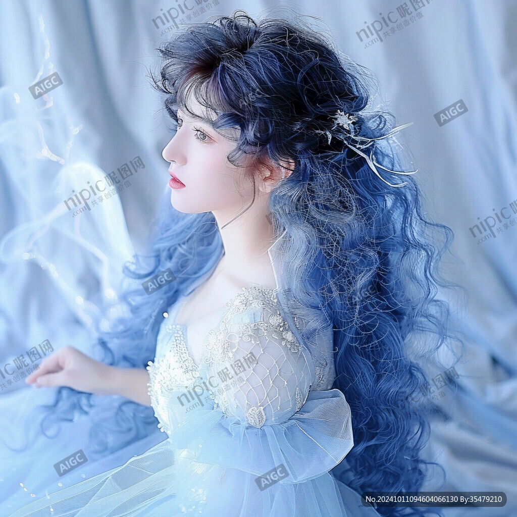 藍色新發(fā)式婚禮