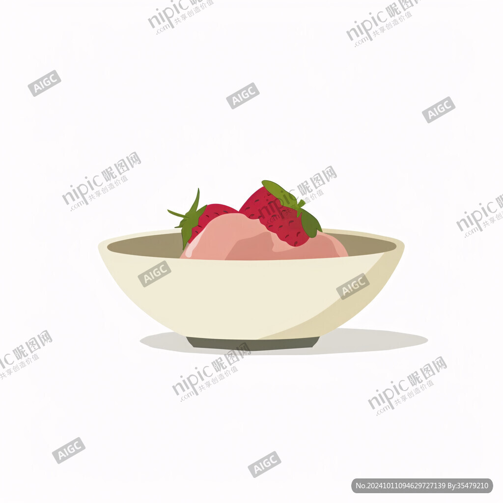 水果碗插畫