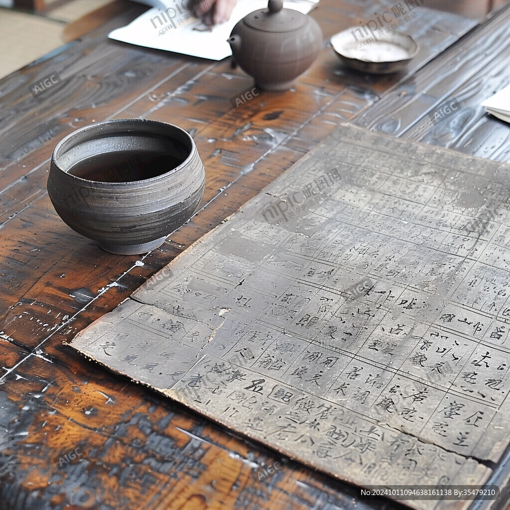 茶藝毛筆書法