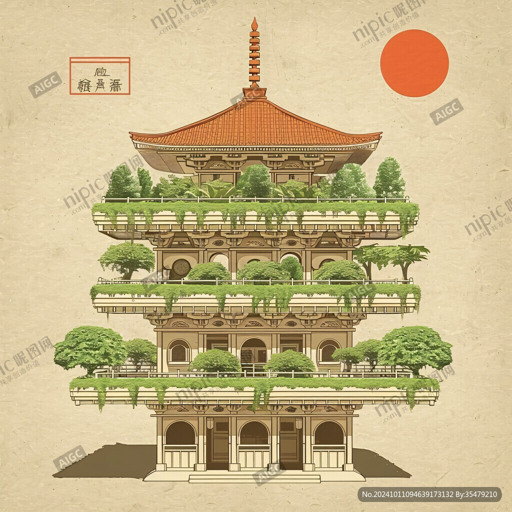 萬壽塔插畫