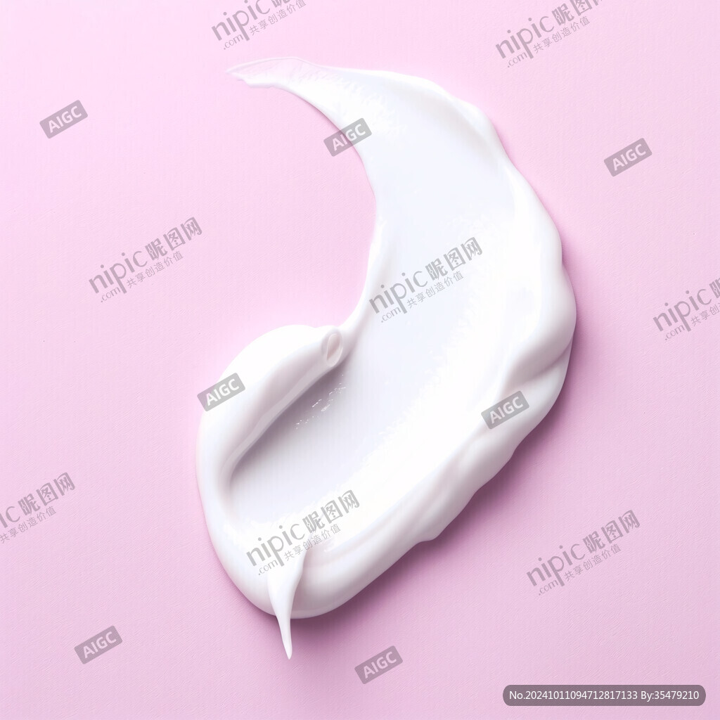 乳白色化妝品膏體造型