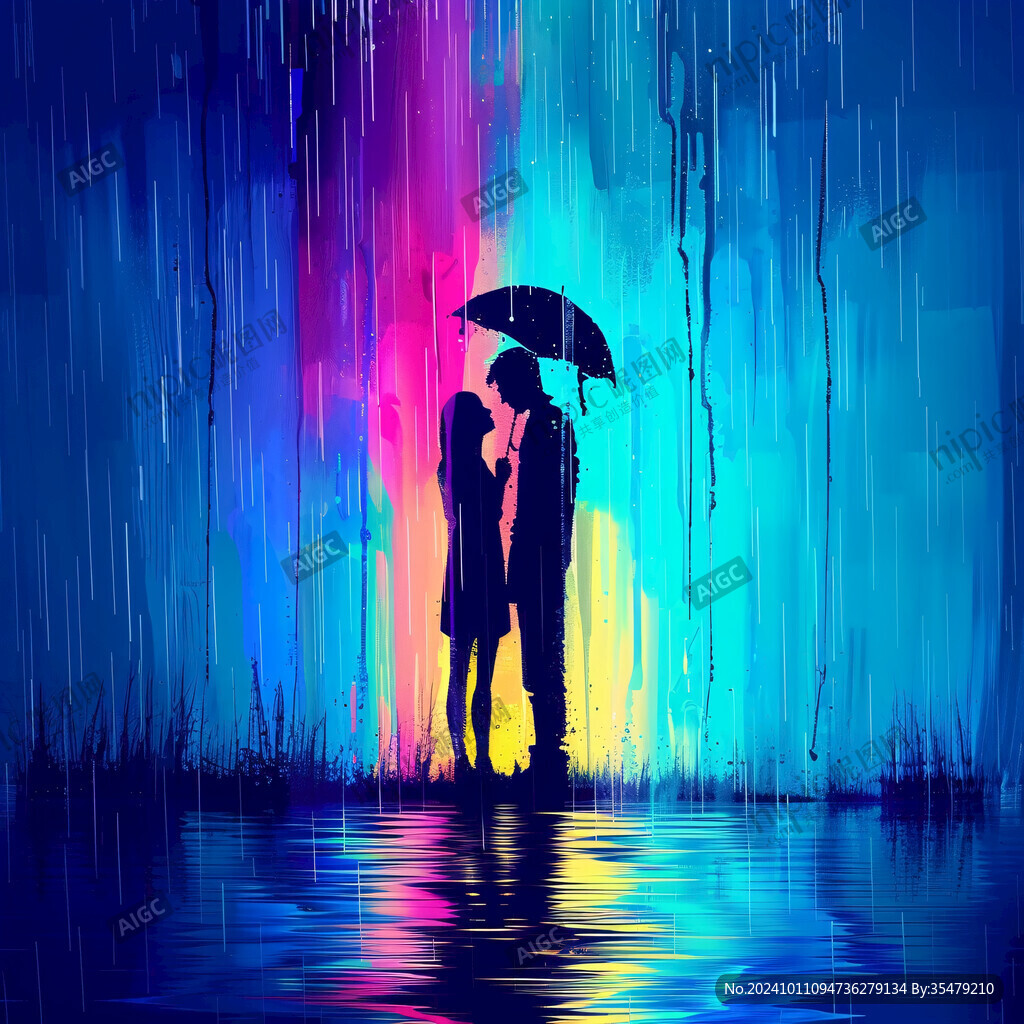 下雨創(chuàng)意插畫