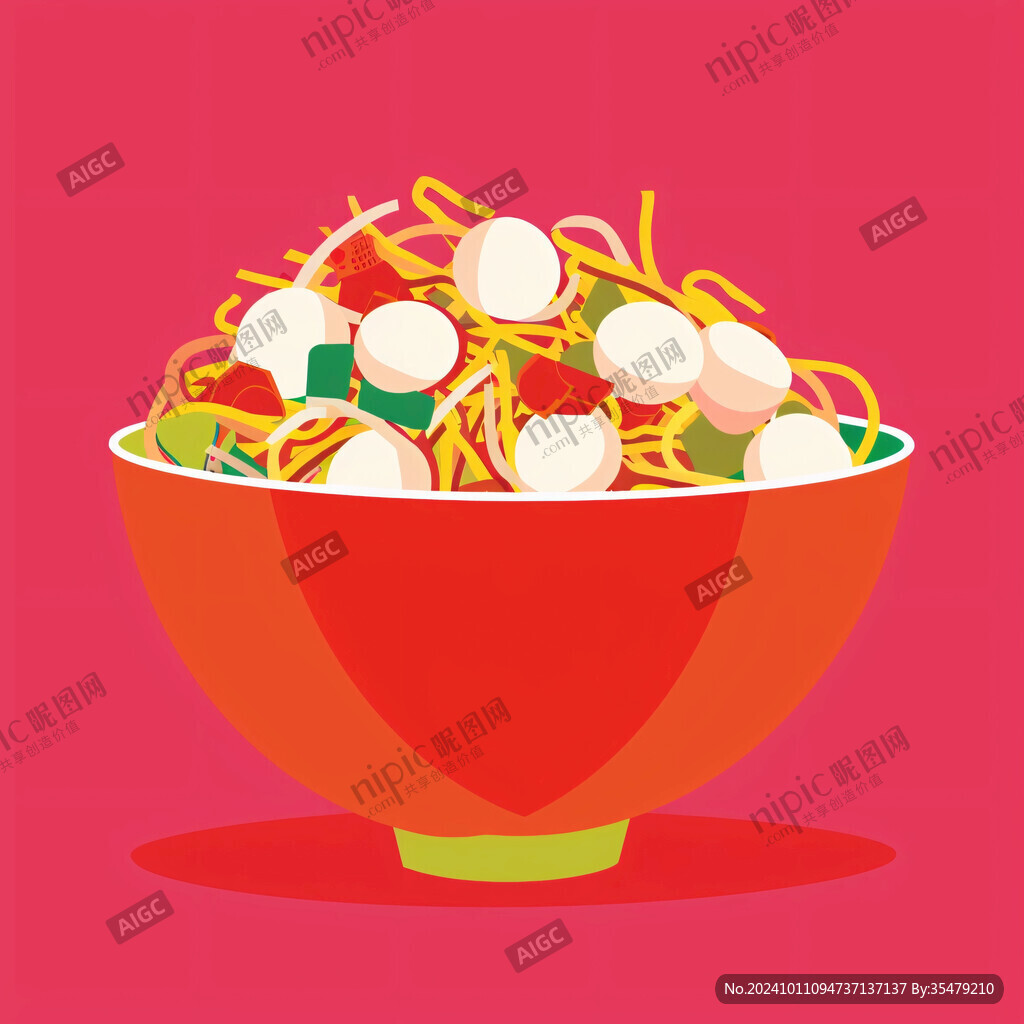 卡通湯圓插畫