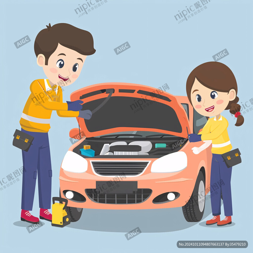 汽車維修卡通形象