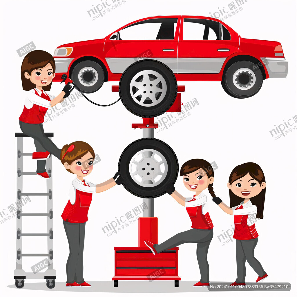 汽車維修卡通形象