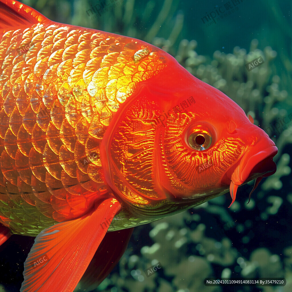 三維紅鯉魚