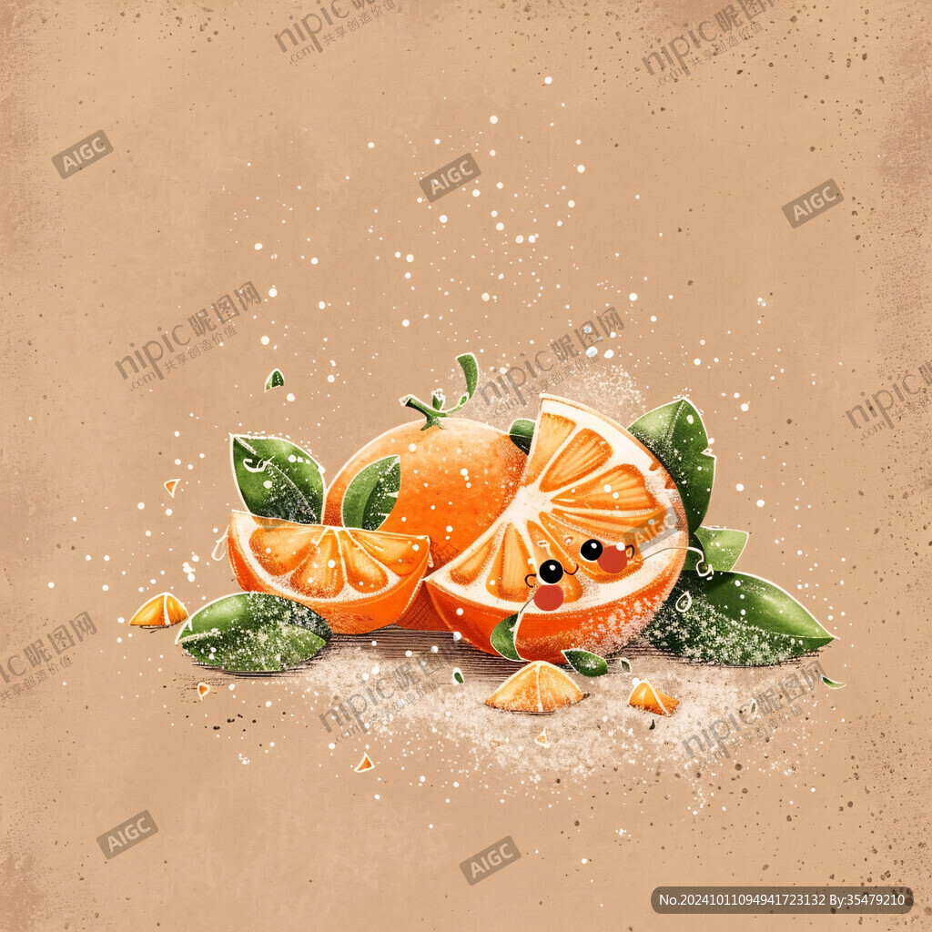 砂糖桔插畫