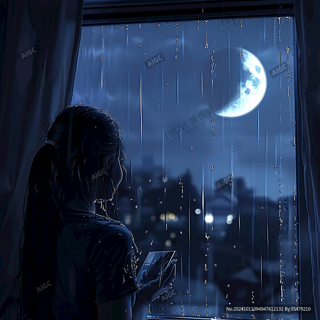 雨夜背景墻