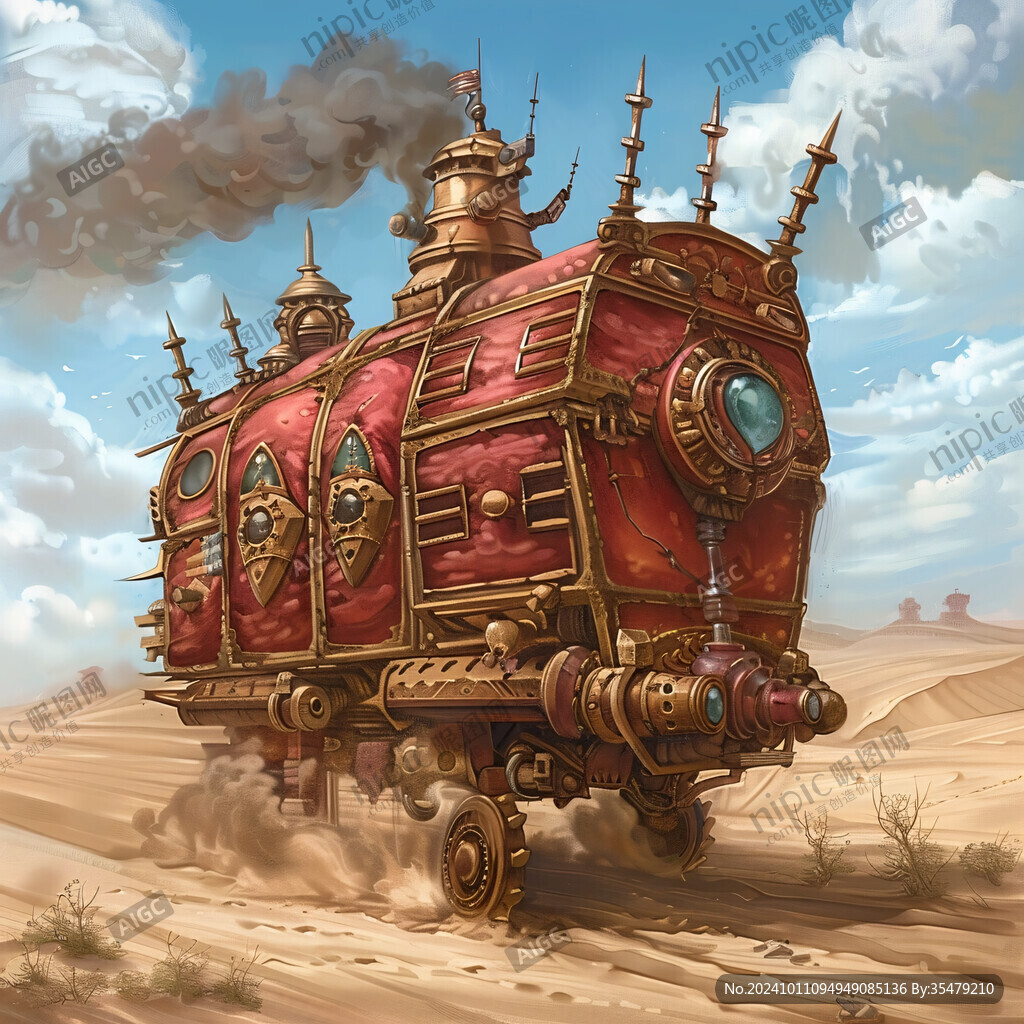 蒸汽機車插畫