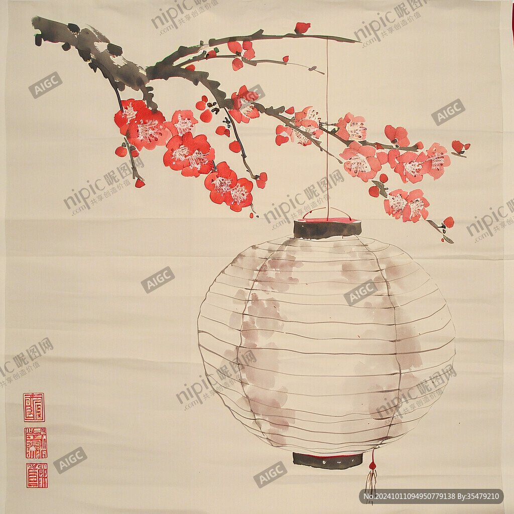 燈籠裝飾畫
