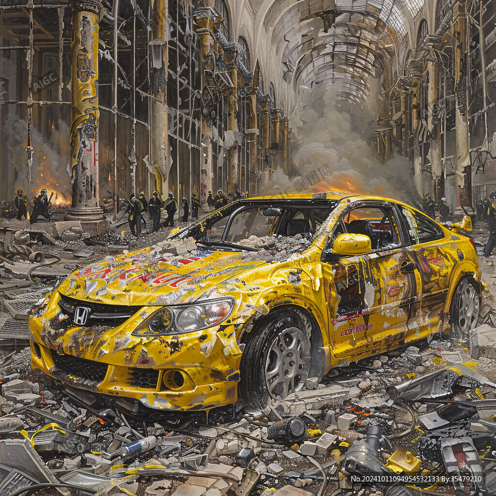 爆炸的汽車