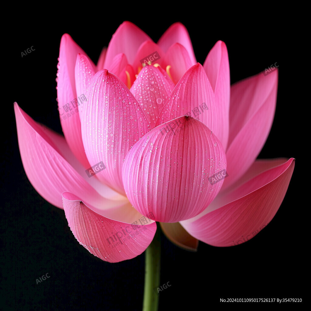 粉色荷花花瓣