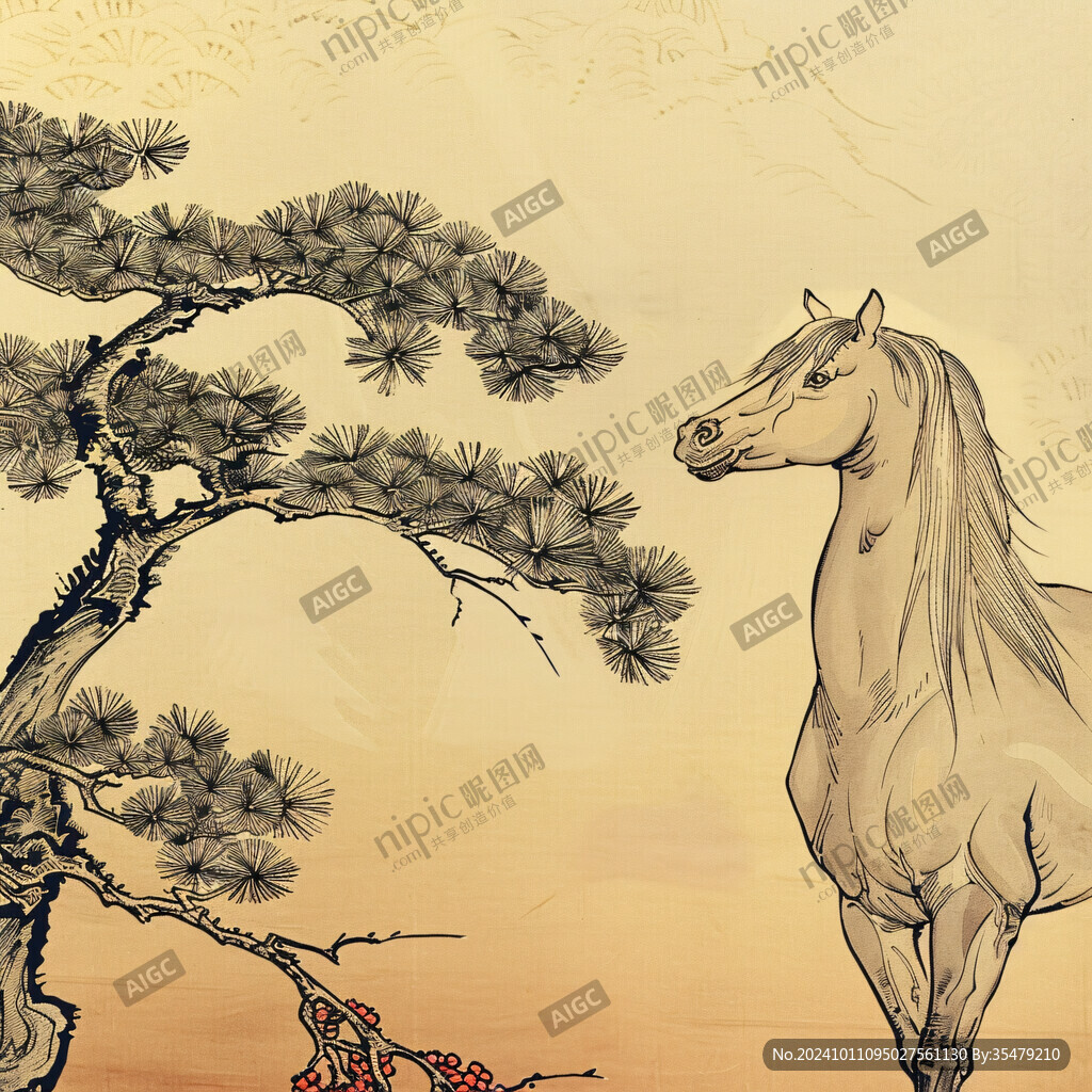手繪馬壁畫