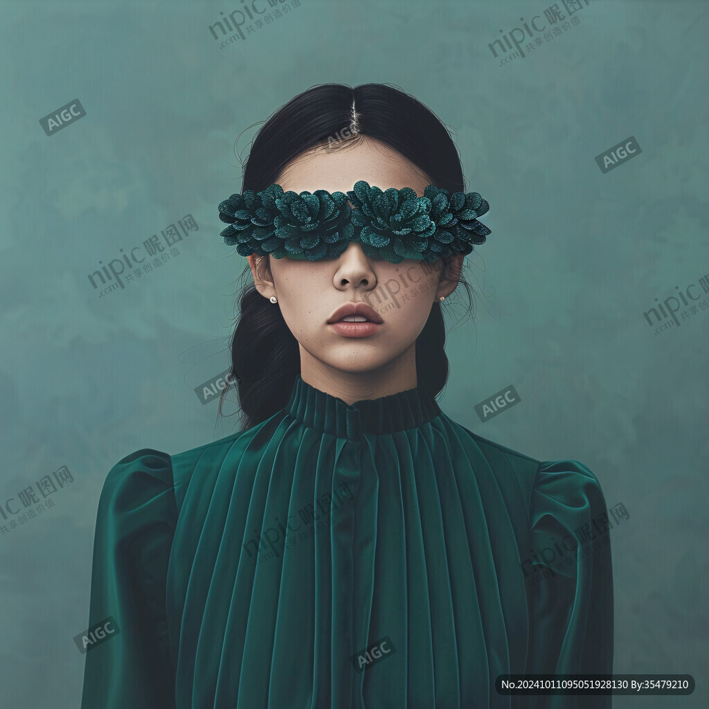 人像綠裙子